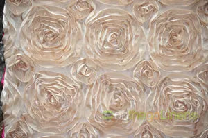Rosette Satin Fabric by the Yard | 54" Wide | 3d Rose Satin Fabric |