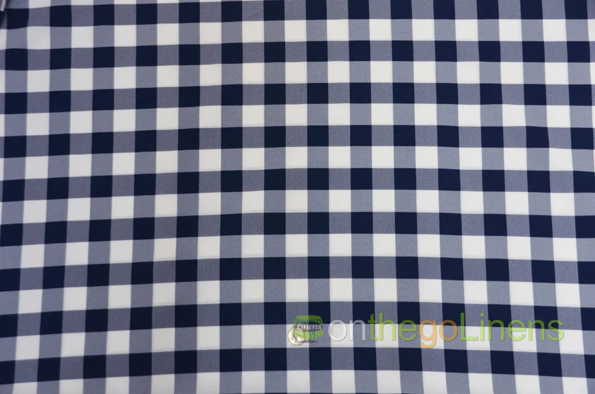 White Navy Blue Picnic Checkers