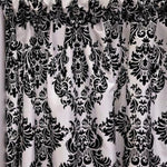 Damask Flocking Taffeta Event Drapery Panels | Multiple Colors |