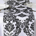 Damask Charmeuse Satin Table Runners | Two Sizes | Two Colors | Satin Damask Runners |