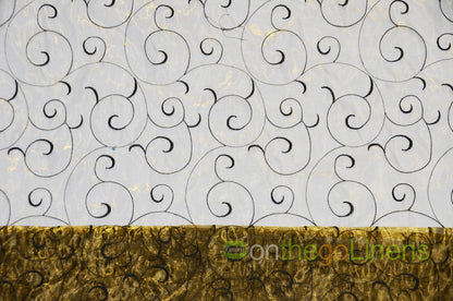 Swirl Organza Fabric by the Yard | Organza Embroidery Fabric | Multiple Colors |