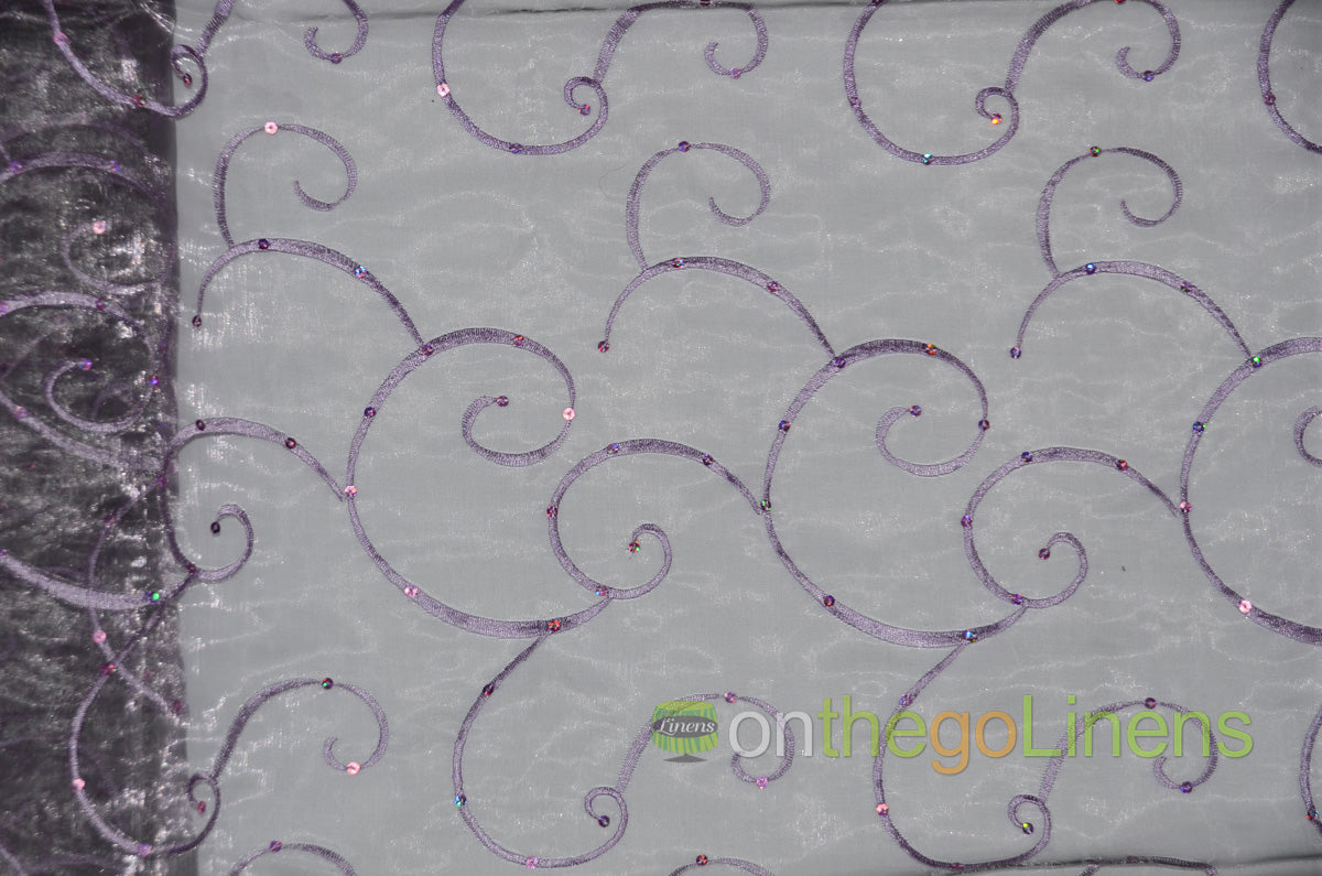 Ferial Organza Embroidery Fabric by the Yard | Sheer Organza Embroidery Fabric | 54" Wide |
