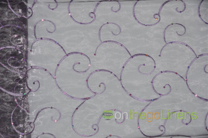 Ferial Organza Embroidery Fabric by the Yard | Sheer Organza Embroidery Fabric | 54" Wide |