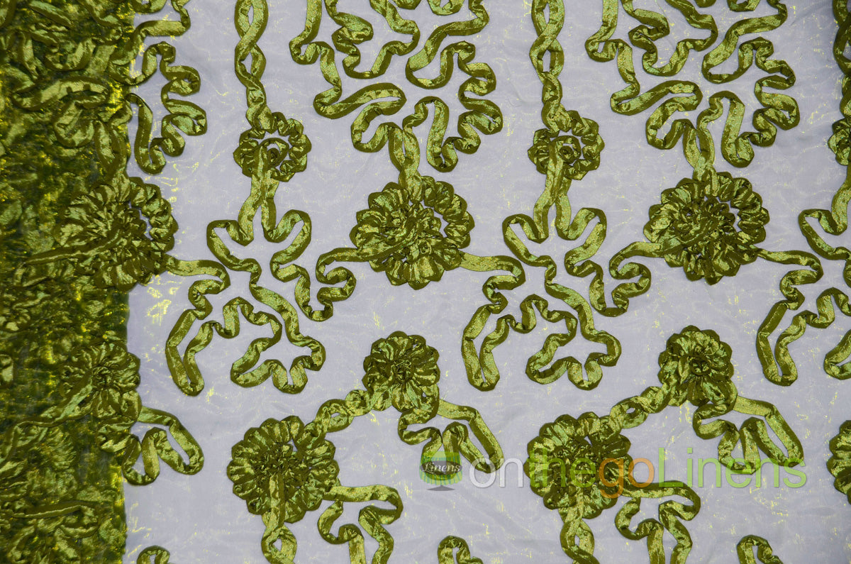 Luxury Organza Fabric by the Yard | Sheer Organza Embroidery Fabric | 54" Wide | Multiple Colors |