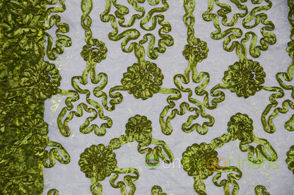 Luxury Organza Fabric by the Yard | Sheer Organza Embroidery Fabric | 54" Wide | Multiple Colors |