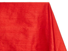 Faux Dupioni Silk Table Linens | Imitation Dupioni Silk Tablecloths | 100% Polyester |