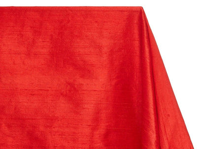 Faux Dupioni Silk Table Linens | Imitation Dupioni Silk Tablecloths | 100% Polyester |