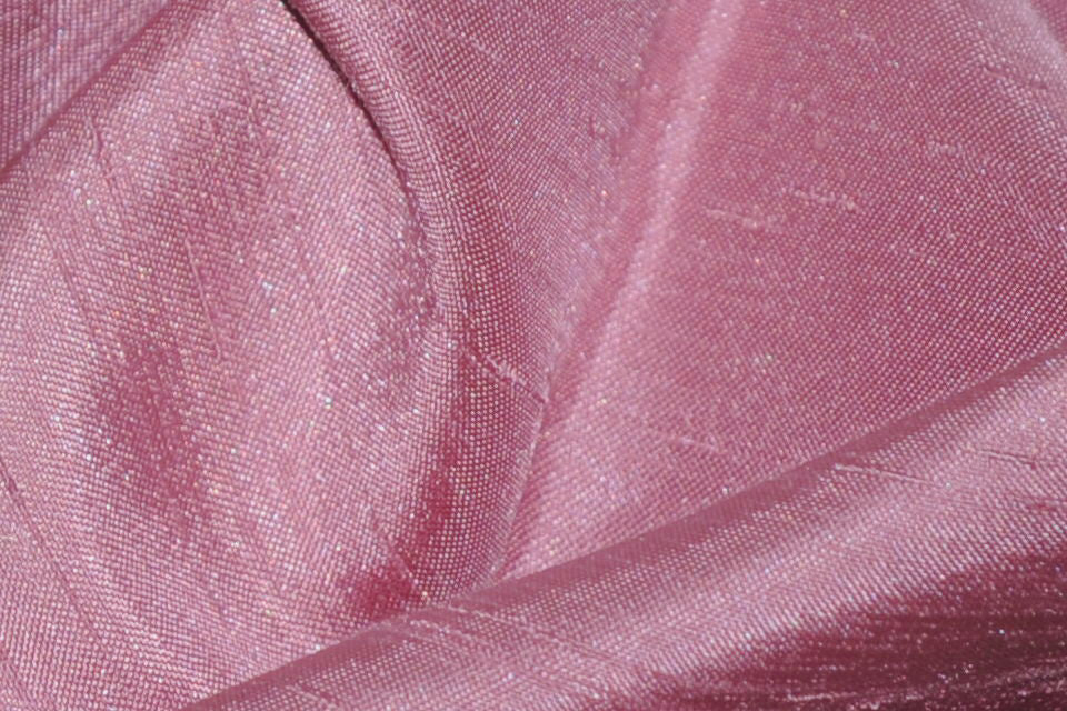 Shantung Satin Fabric by the Yard & Bolt | Reversible Silk Satin Fabric | 100% Polyester | 60" Wide | Multiple Colors |