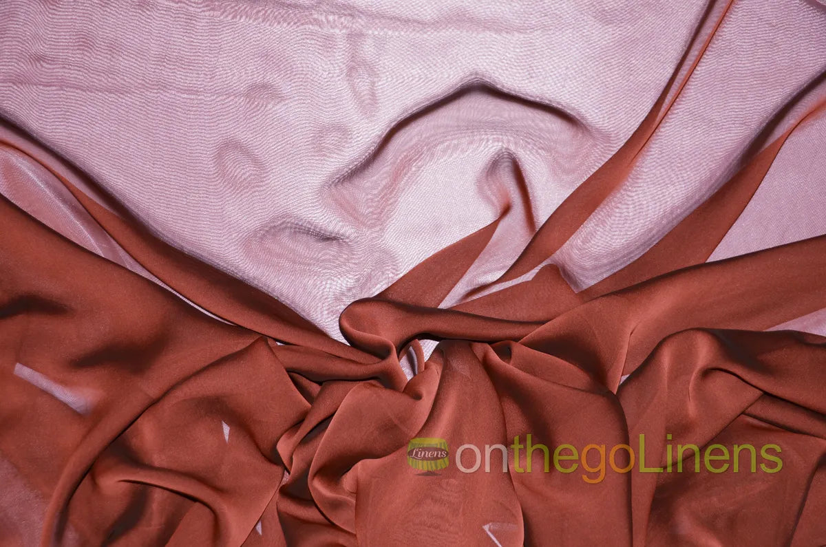 Rust Two Tone Chiffon