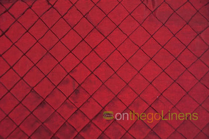 Pintuck 2x2 Burgundy