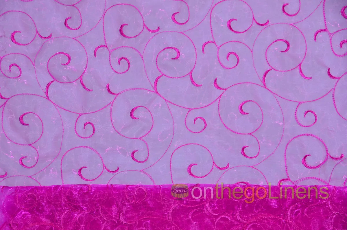 Fuchsia Swirl Organza