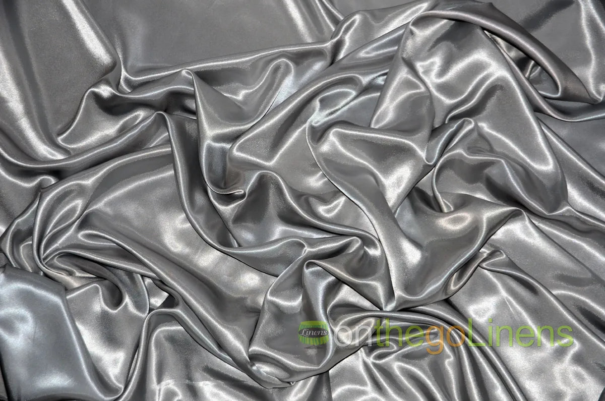 Stretch Charmeuse Fabric by the Yard | Silky Soft Stretch Satin Fabric | 4% Spandex | Multiple Colors |