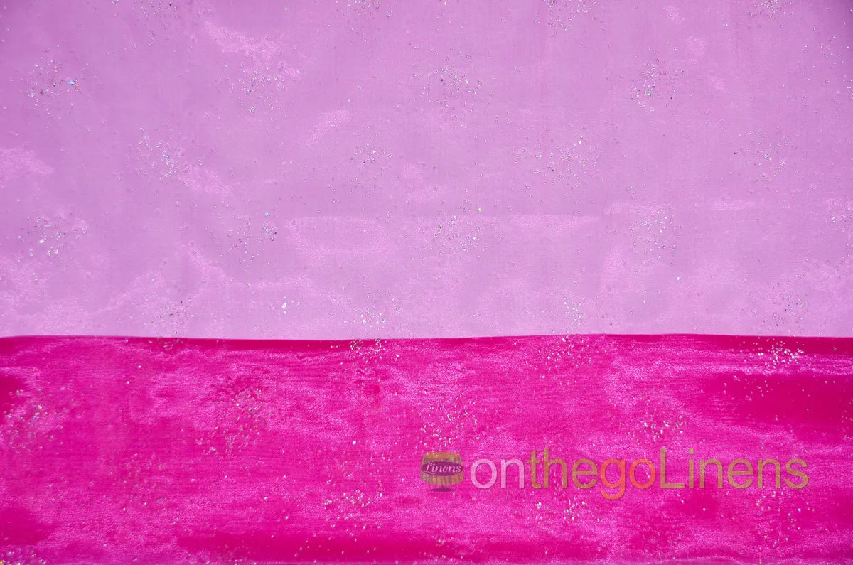 Hot Pink Sparkle Organza