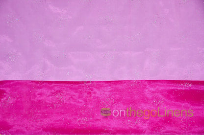 Hot Pink Sparkle Organza