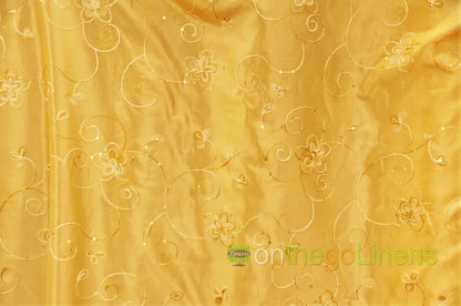 Aurora Taffeta Embroidery Fabrics | Flower Taffeta Embroidery with Sequins |