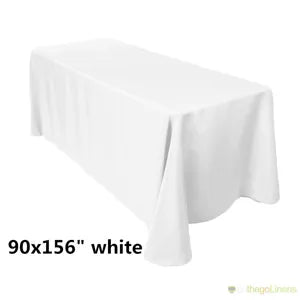 White 8ft Polyester Table Drapes