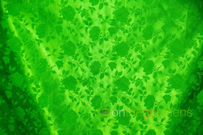 Floral Jacquard Neon Green