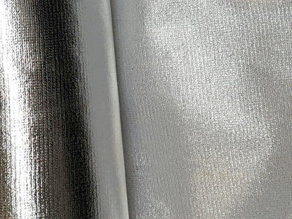 Silver White Stiff Tricot Lame