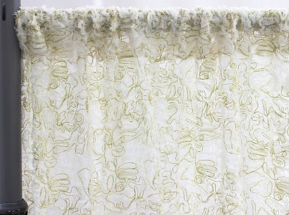 Enchanted Sheer Embroidery Event Drape Panel | Metallic Lace Event Curtain | 52" Wide |