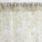 Enchanted Sheer Embroidery Event Drape Panel | Metallic Lace Event Curtain | 52" Wide |