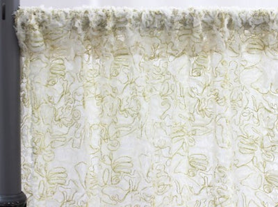 Enchanted Sheer Embroidery Event Drape Panel | Metallic Lace Event Curtain | 52" Wide |