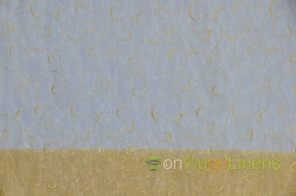 Light Gold Swirl Organza
