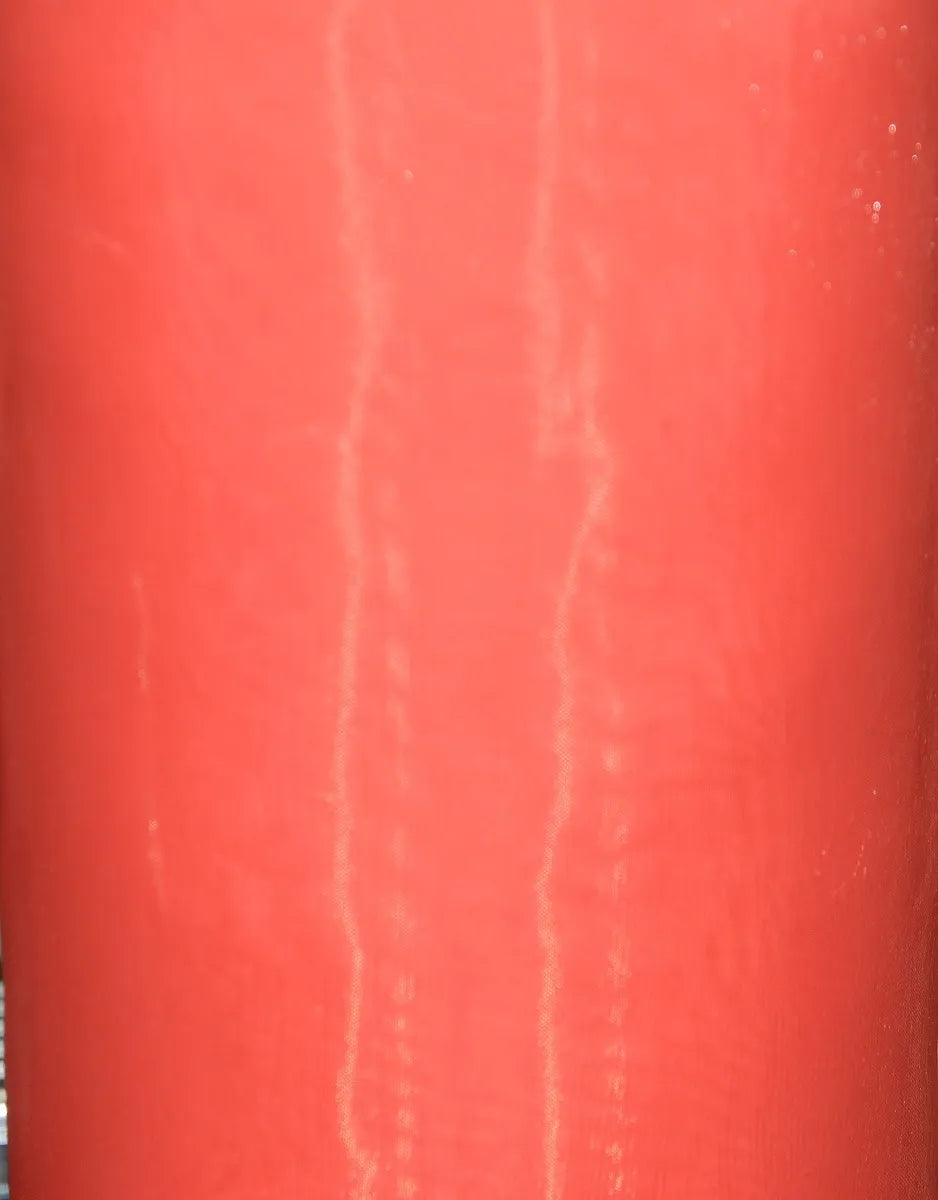 Dark Coral Mirror Organza