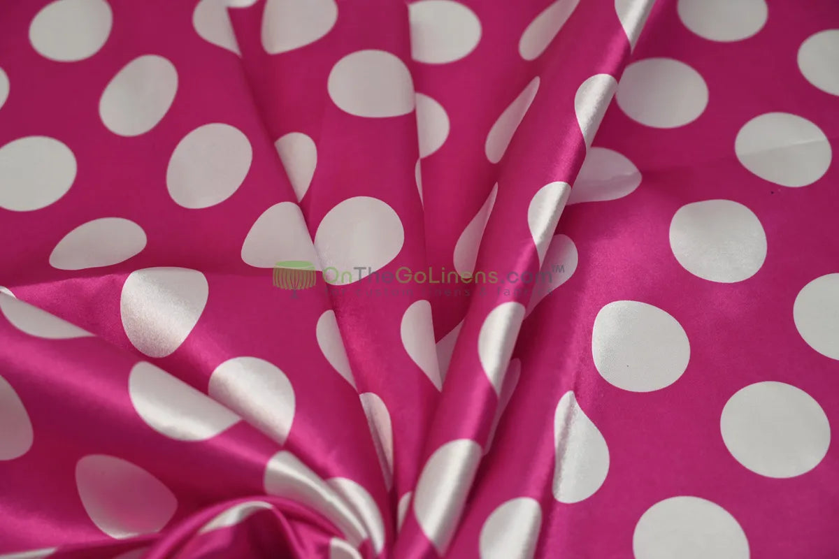 Fuchsia Back White Dot