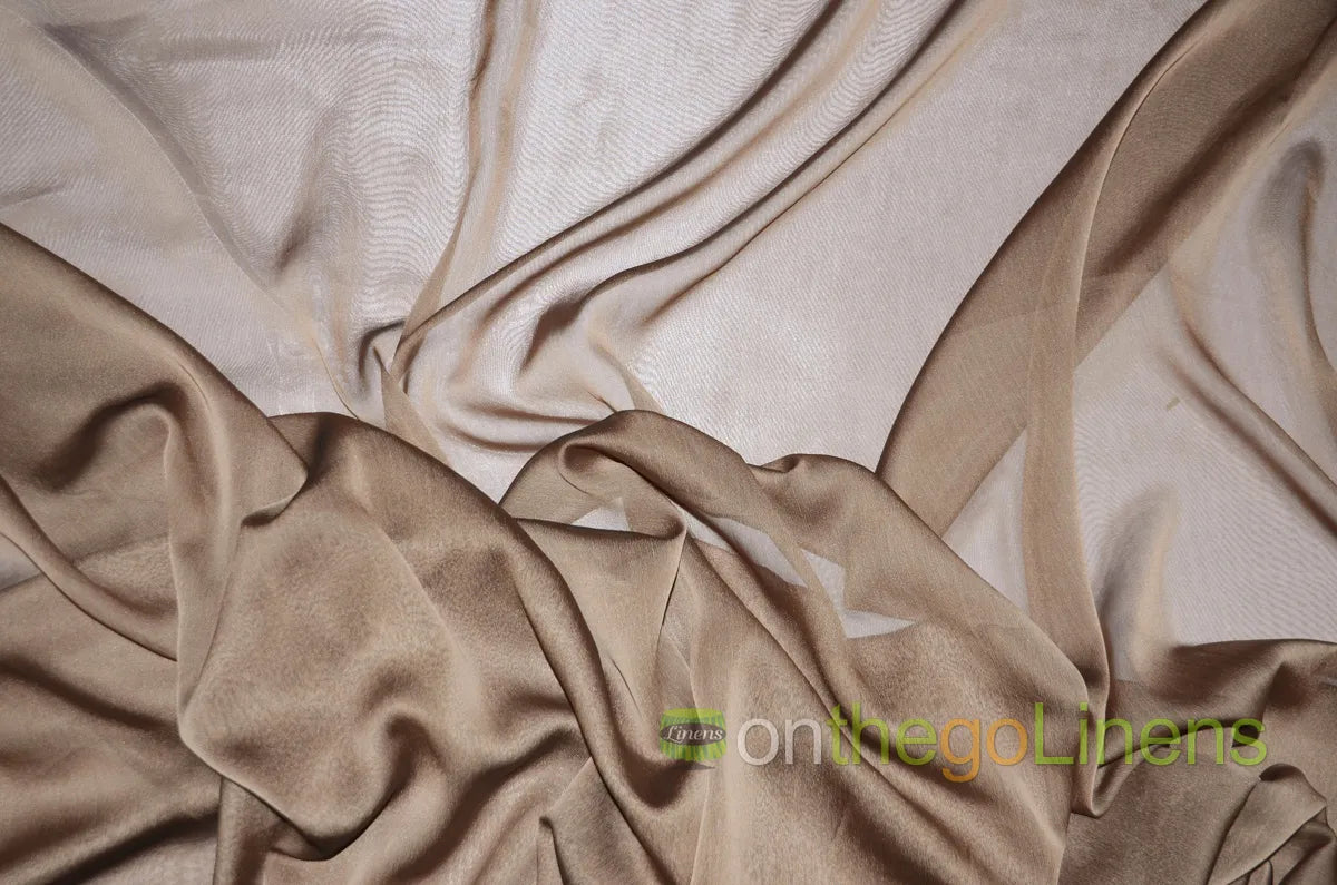 Khaki Two Tone Chiffon