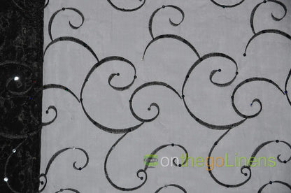 Organza Embroidery Black