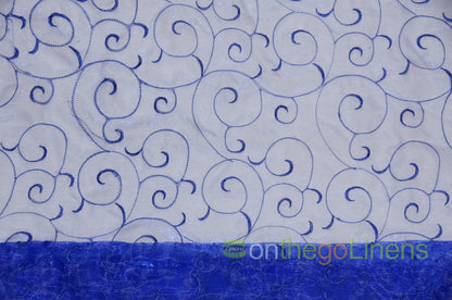 Swirl Organza Fabric by the Yard | Organza Embroidery Fabric | Multiple Colors |