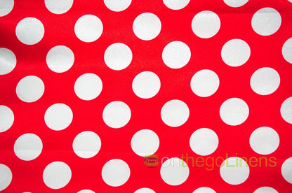 Polka Dot Charmeuse Satin Table Runners | Polka dot Satin Table Runners | Multiple Color s|