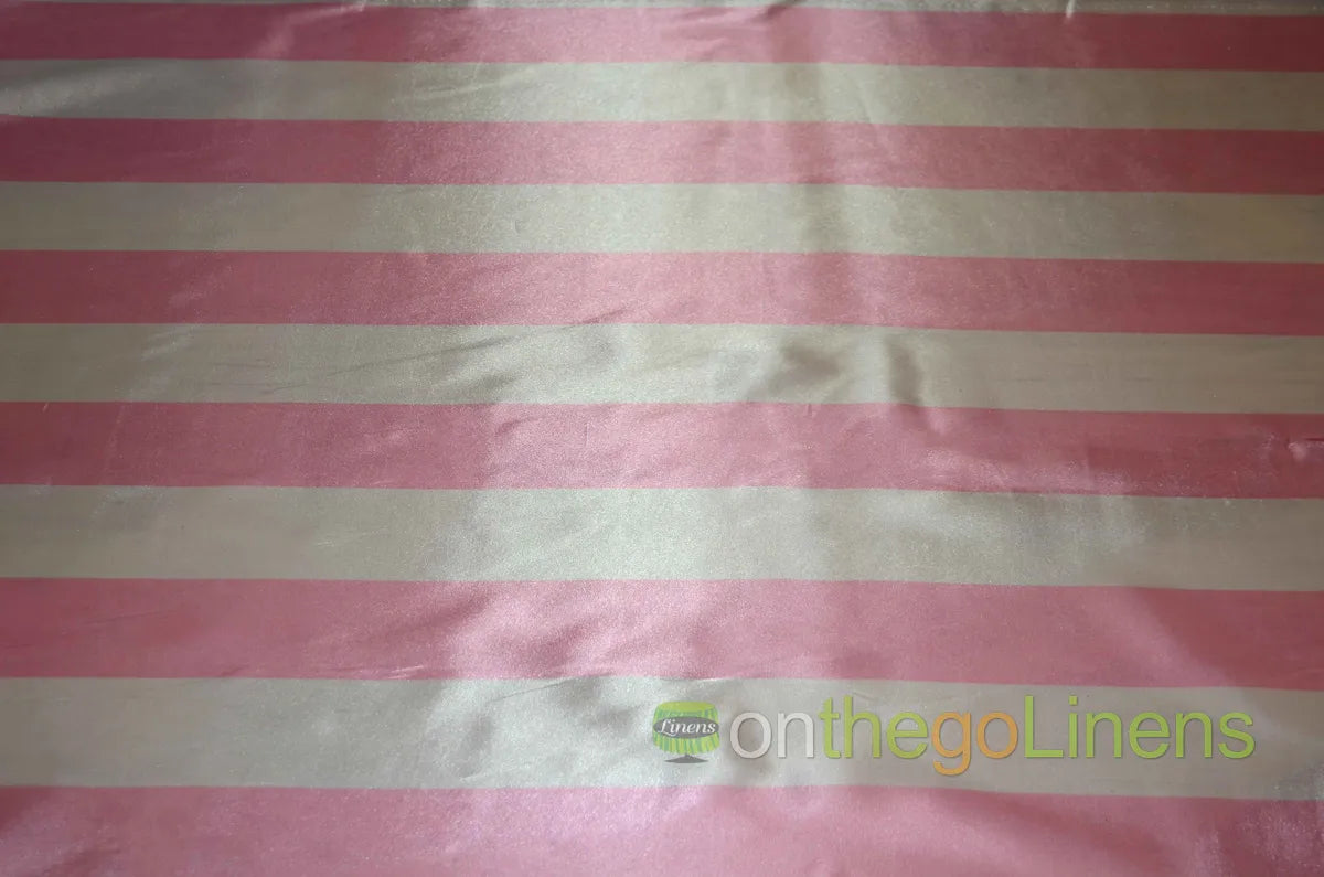 Stripe Charmeuse Satin Print Pink