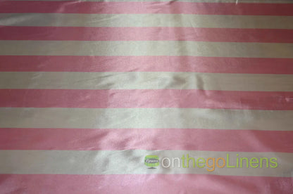 Stripe Charmeuse Satin Print Pink