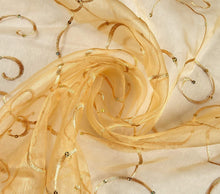 Ferial Organza Embroidery Fabric by the Yard | Sheer Organza Embroidery Fabric | 54" Wide |