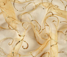 Ferial Organza Embroidery Fabric by the Yard | Sheer Organza Embroidery Fabric | 54" Wide |