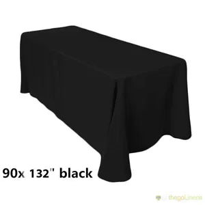 Black 6ft Polyester Table Drapes
