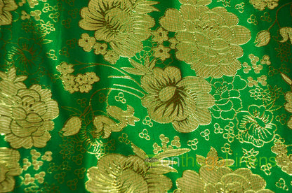 Metallic Brocade Design B23 | Chinese Flower Brocade Fabric | 58" Wide |