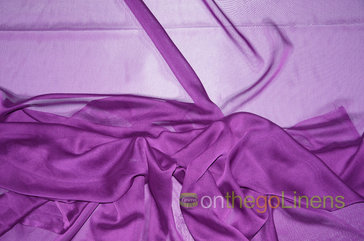 IFR Two Tone Chiffon Event Drapery Panels | Cationic Chiffon Curtains | Inherently Fire Retardant |