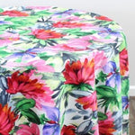 Flower Blossom Table Linen | Floral Satin Tablecloth | 60" Wide | 100% Polyester |