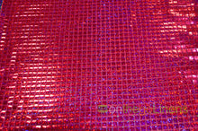 Hologram Quad Sequins Fabric by the Yard | Hologram Square Confetti Sequins Fabric | 45" Wide | Multiple Colors |