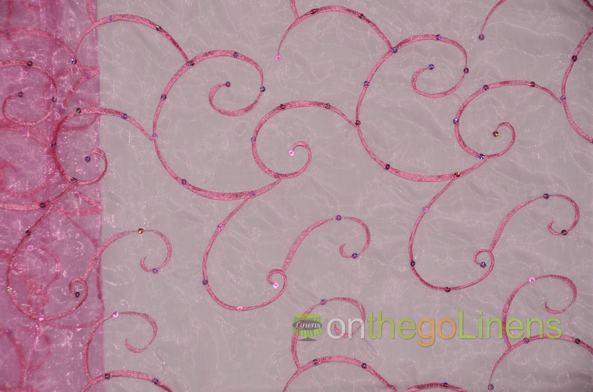Ferial Organza Embroidery Fabric by the Yard | Sheer Organza Embroidery Fabric | 54" Wide |