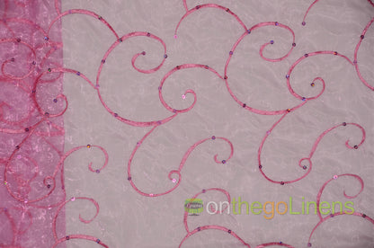 Ferial Organza Embroidery Fabric by the Yard | Sheer Organza Embroidery Fabric | 54" Wide |
