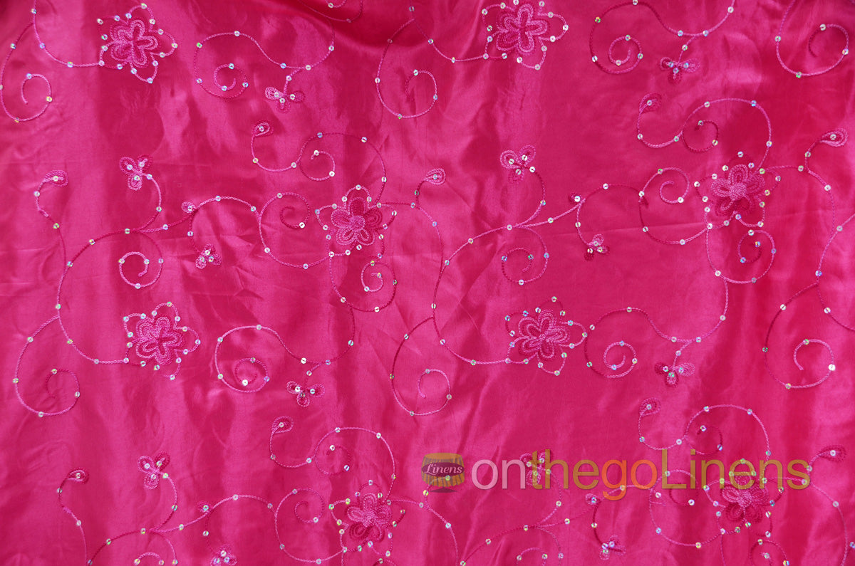Aurora Taffeta Embroidery Fabrics | Flower Taffeta Embroidery with Sequins |