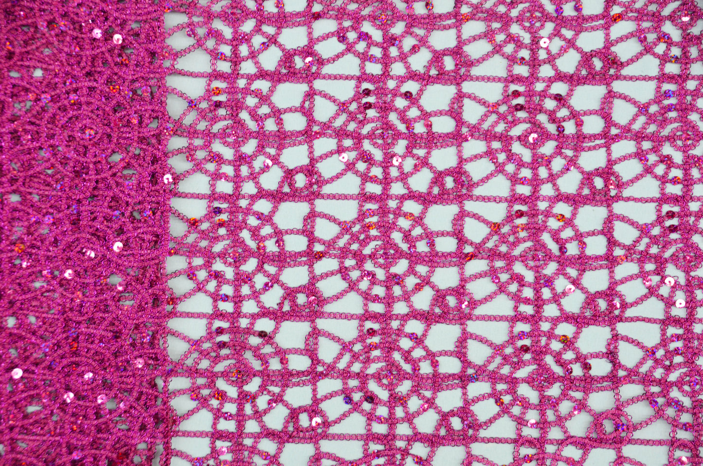 Chemical Lace Chain Embroidery Table Overlay and Table Banquet | Multiple Colors |