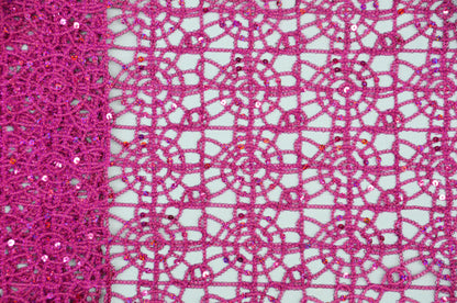 Chemical Lace Chain Embroidery Table Overlay and Table Banquet | Multiple Colors |