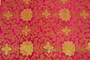 48" Wide Chinese Medallion Brocade Fabric by the Yard | Chinese Medallion Fabric | Multiple Colors |