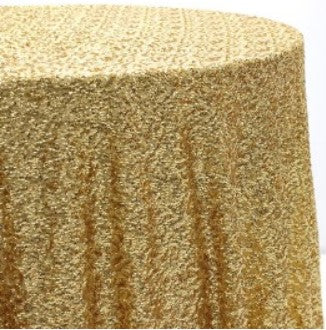 Gatsby Sequins Table Linens | All Over Sewn on Sequins Tablecloths | Multiple Colors |