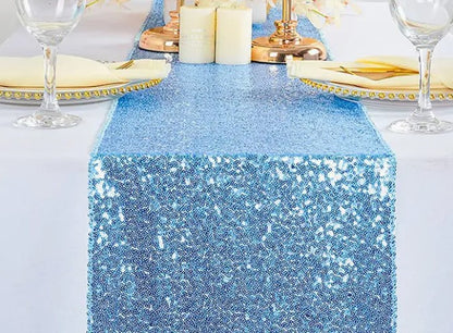 Glitz Mesh Sequins Table Runners | Size 15" x 108" | Multiple Colors |