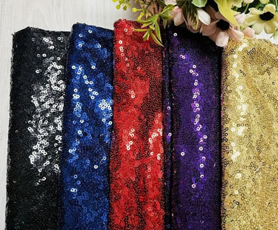 Glitz Mesh Sequins Fabric by the Yard & Bolt | 54" Wide | Multiple Colors |